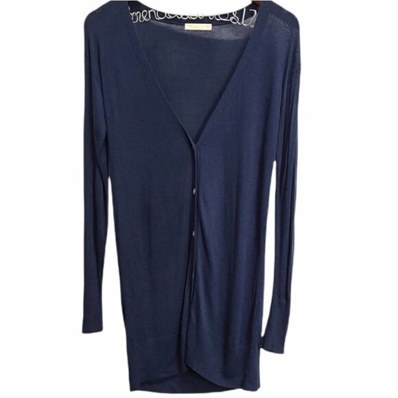 Gold Hawk V-Neck Dark Blue Sweater Dress Size Medium - Picture 1 of 6